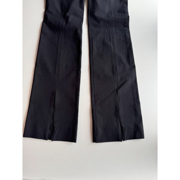 DEREK LAM 10 CROSBY Lucia Black Bi-Stretch Twill Flared Front Slit Pants, Size 8 - Picture 7 of 14